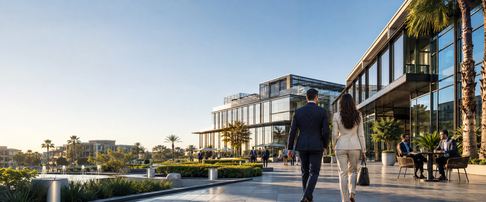 East Cairo mixed-use business plaza - lifestyle visualization