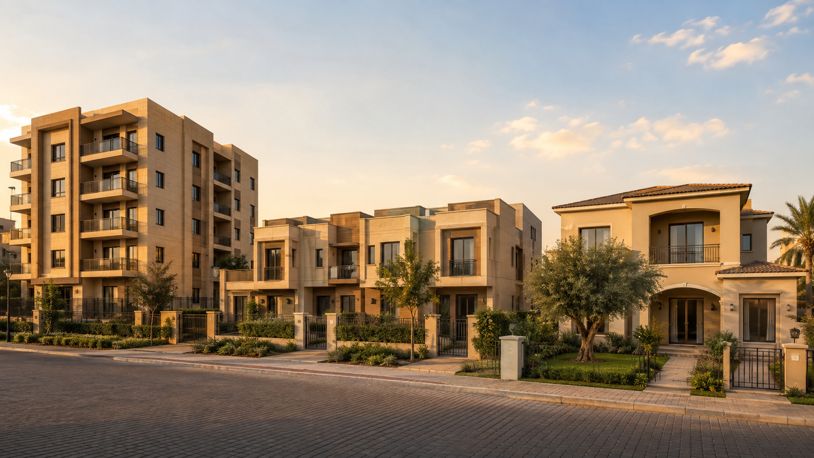 Apartment vs townhouse vs villa - lifestyle visualization