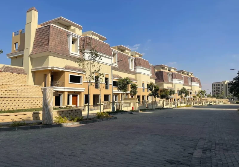 Completed villas along a quiet Sarai street