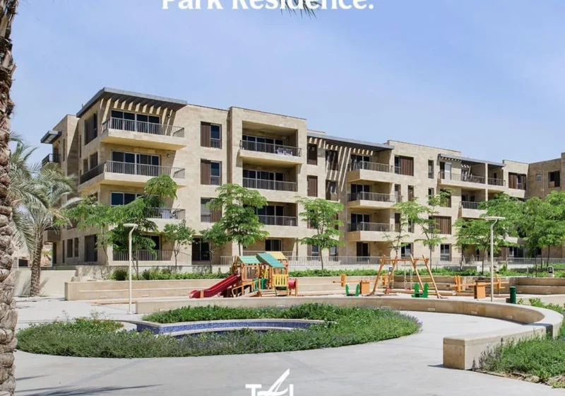 Family garden and residential buildings at Taj City
