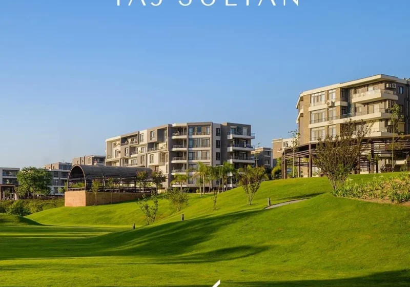 Wide green landscape between Taj City residences
