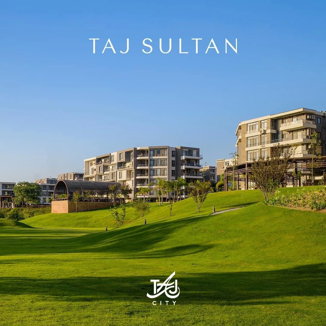 Wide green landscape between Taj City residences