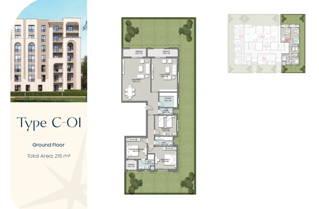 TALALA Type C-01 apartment 215 sqm floor plan